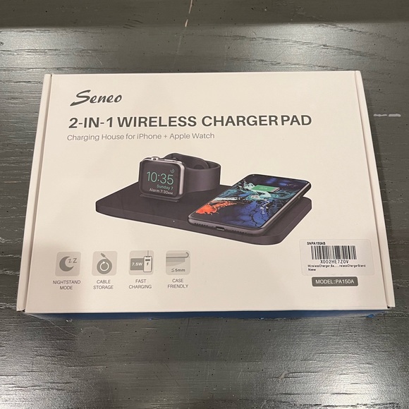 Wireless Charger, Seneo 2 in 1 Dual Wireless Charging Pad with iWatch Stand - Picture 14 of 15